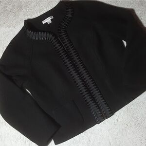 Pendleton Petite Black 100 Merino Wool jacket Size Large